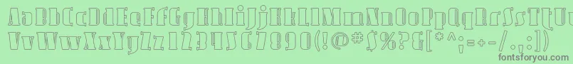 AvondaleOutline Font – Gray Fonts on Green Background