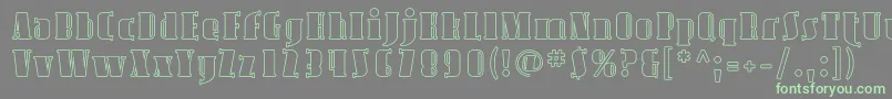 AvondaleOutline Font – Green Fonts on Gray Background