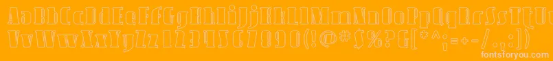 AvondaleOutline Font – Pink Fonts on Orange Background