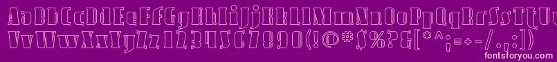 AvondaleOutline Font – Pink Fonts on Purple Background