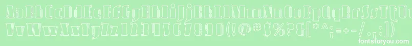 AvondaleOutline Font – White Fonts on Green Background
