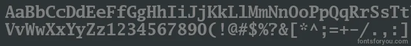 Шрифт Luximb – серые шрифты на чёрном фоне