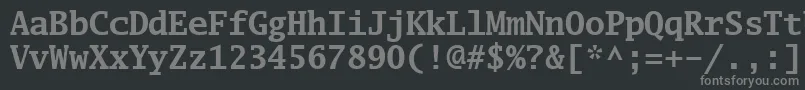 フォントLuximb – 黒い背景に灰色の文字