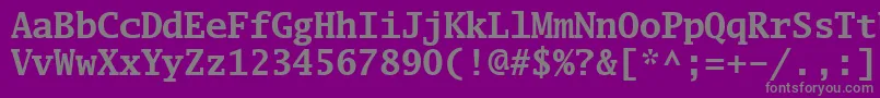 フォントLuximb – 紫の背景に灰色の文字
