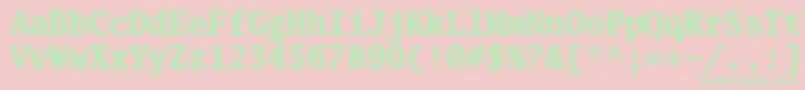 Luximb Font – Green Fonts on Pink Background