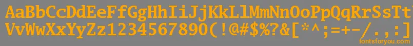 Weitere Informationen zur Luximb-Schriftart Luximb-Schriftart – Orangefarbene Schriften auf grauem Hintergrund