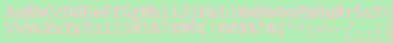 Luximb Font – Pink Fonts on Green Background