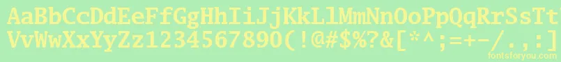 Luximb Font – Yellow Fonts on Green Background