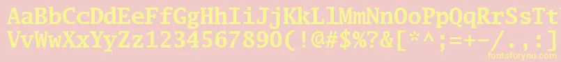 Luximb Font – Yellow Fonts on Pink Background