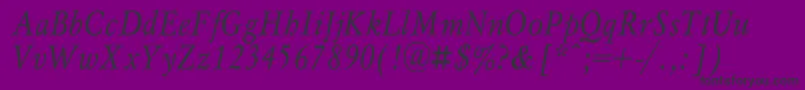 MyslnarrowcItalic Font – Black Fonts on Purple Background