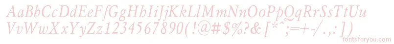 MyslnarrowcItalic Font – Pink Fonts on White Background