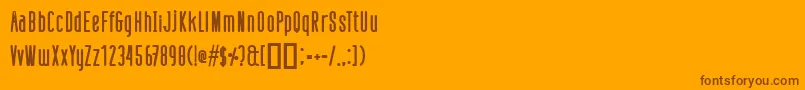 DefattedMilkBold Font – Brown Fonts on Orange Background