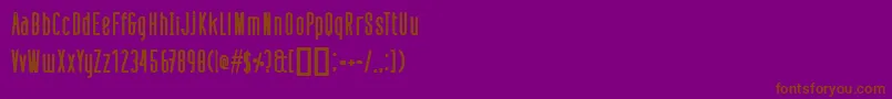 フォントDefattedMilkBold – 紫色の背景に茶色のフォント