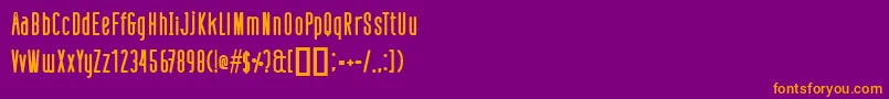 DefattedMilkBold Font – Orange Fonts on Purple Background