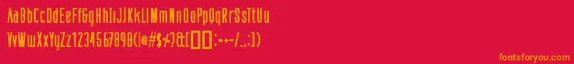 DefattedMilkBold Font – Orange Fonts on Red Background