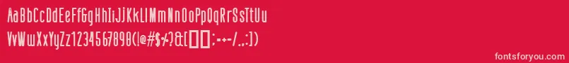 DefattedMilkBold Font – Pink Fonts on Red Background