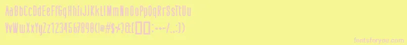 DefattedMilkBold Font – Pink Fonts on Yellow Background