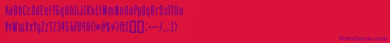 DefattedMilkBold Font – Purple Fonts on Red Background