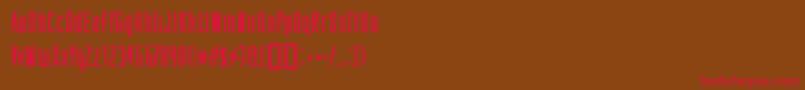 DefattedMilkBold-Schriftart – Rote Schriften auf braunem Hintergrund