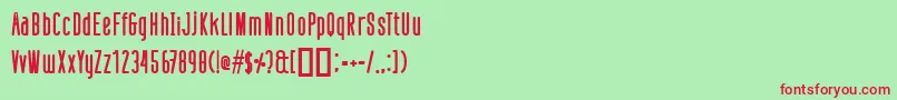 DefattedMilkBold Font – Red Fonts on Green Background