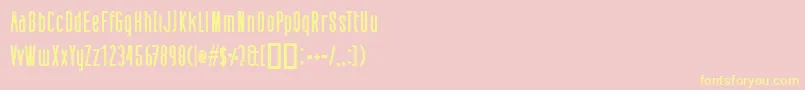 DefattedMilkBold Font – Yellow Fonts on Pink Background