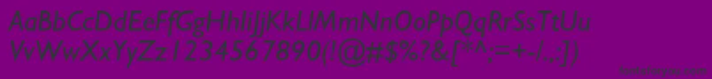 Шрифт StimmellItalic – чёрные шрифты на фиолетовом фоне