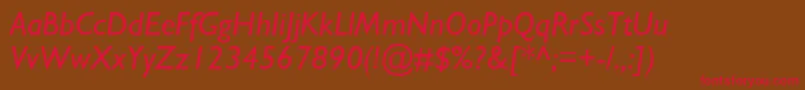 StimmellItalic Font – Red Fonts on Brown Background