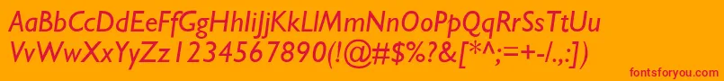 StimmellItalic Font – Red Fonts on Orange Background