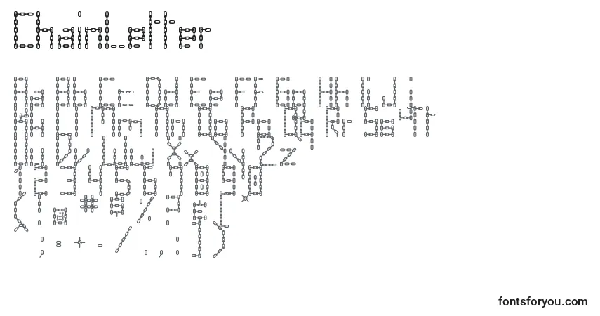 Fuente ChainLetter - alfabeto, números, caracteres especiales