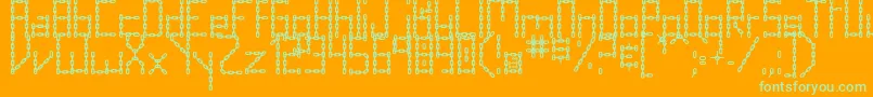 ChainLetter Font – Green Fonts on Orange Background