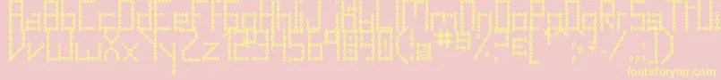 ChainLetter Font – Yellow Fonts on Pink Background