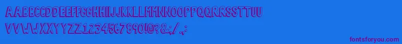 BobsBurgers Font – Purple Fonts on Blue Background