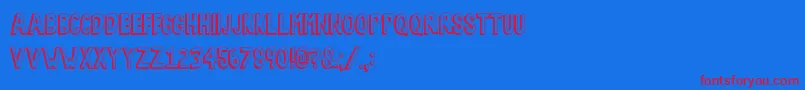 BobsBurgers Font – Red Fonts on Blue Background