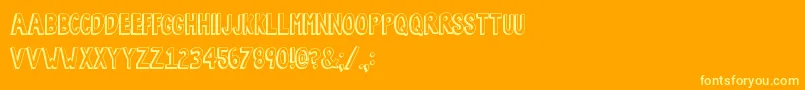 Police BobsBurgers – polices jaunes sur fond orange