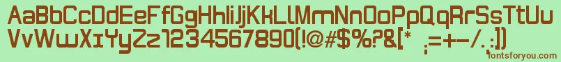 MaximilienRegular Font – Brown Fonts on Green Background