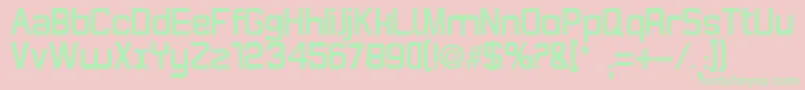 MaximilienRegular Font – Green Fonts on Pink Background