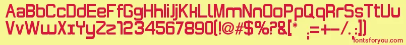 MaximilienRegular Font – Red Fonts on Yellow Background