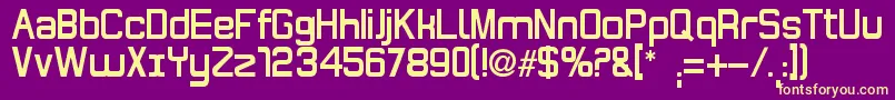 MaximilienRegular Font – Yellow Fonts on Purple Background