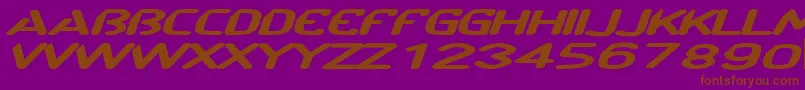 Шрифт CftechnoramaSlanted – коричневые шрифты на фиолетовом фоне