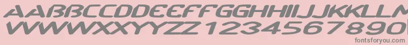 CftechnoramaSlanted Font – Gray Fonts on Pink Background