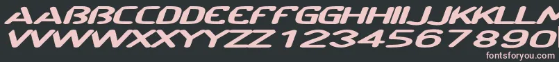 CftechnoramaSlanted Font – Pink Fonts on Black Background