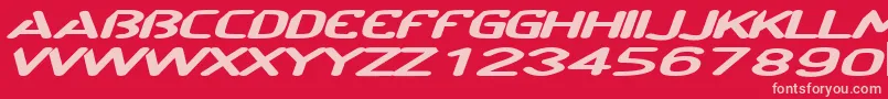 CftechnoramaSlanted Font – Pink Fonts on Red Background