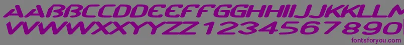 CftechnoramaSlanted Font – Purple Fonts on Gray Background