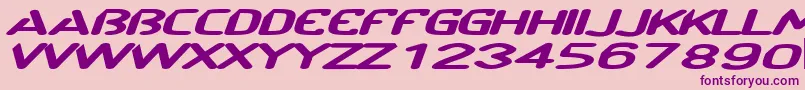 CftechnoramaSlanted Font – Purple Fonts on Pink Background