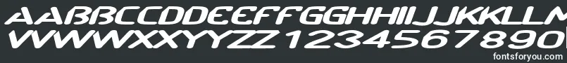 Шрифт CftechnoramaSlanted – белые шрифты на чёрном фоне