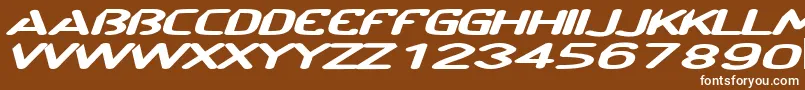 CftechnoramaSlanted Font – White Fonts on Brown Background