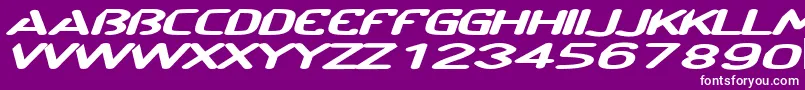 Шрифт CftechnoramaSlanted – белые шрифты на фиолетовом фоне