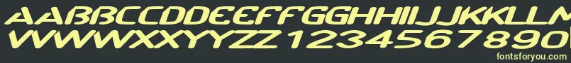 CftechnoramaSlanted Font – Yellow Fonts on Black Background