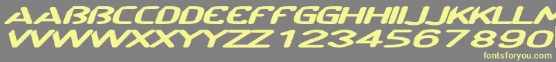 CftechnoramaSlanted Font – Yellow Fonts on Gray Background