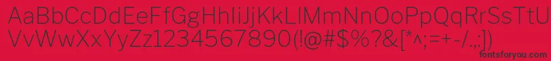 フォントLibrefranklinThin – 赤い背景に黒い文字